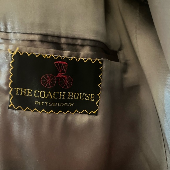 Pierre Cardin Charcoal Double-Breasted Trench Coat - Picture 4 of 7